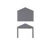 IDEALHOUSE 2-Pack Heavy-Duty 180G Zipper Doors Replacement for Carport -