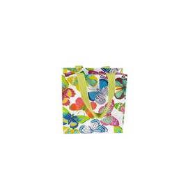 Caspari Butterflies Small Square Gift Bags - 4 Bags