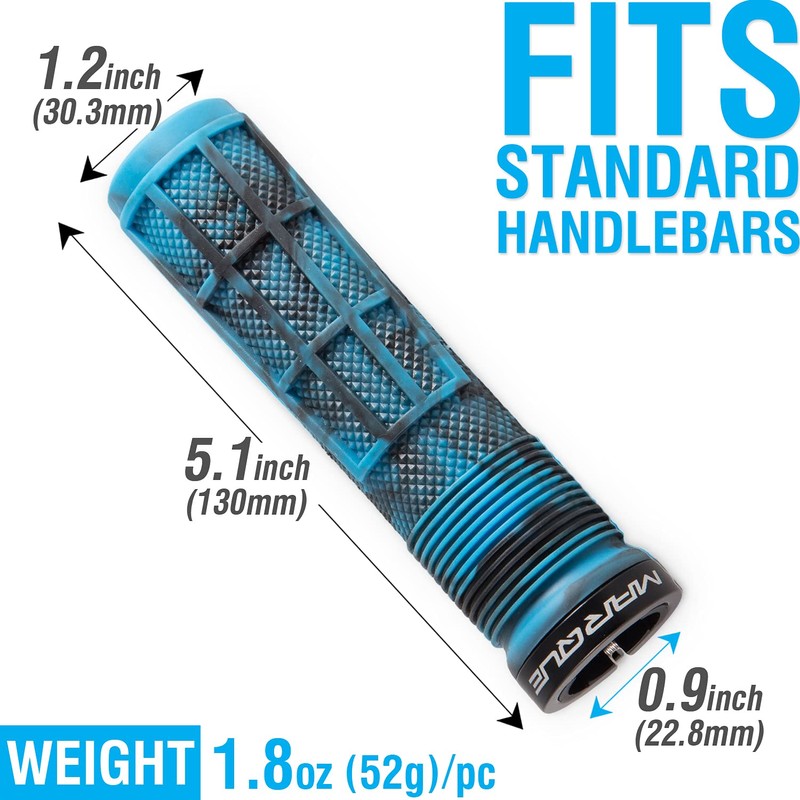MARQUE Race Mountain Bike Handlebar Grips – Single Lock-On Ring