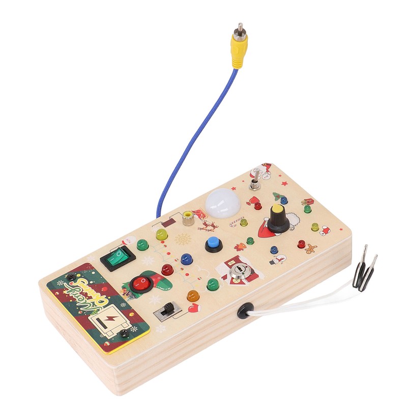 Lights Switch Board Toy Wooden Puzzle Early Education Fine Motor