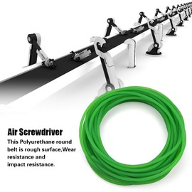 Round Belt, High-Performance Urethane PU Transmission Belt, Polyurethane Round Belt for Drive Transmission, Green (4 mm x 10 m)