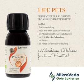 MikroVeda Life for Dogs and Cats, Enzyme Ferment as Supplementary Food, Effective Microorganisms, Digestive Aid, MicroVeda Technology (60 ml)