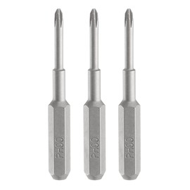 QUARKZMAN PH00 Phillips Screwdriver Bit Set 5/32 Inch Hex Shank 35 mm / 1.38 Inch Length Magnetic Cross Head Hex Bits S2 Steel Bit Set for Electric Screwdrivers Cordless Screwdrivers