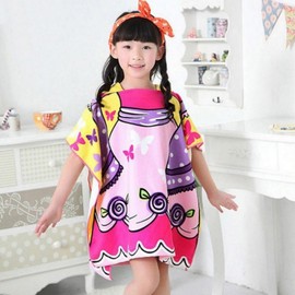 Kids' Hooded Beach Towel Gown for Water Play Kids Beach Towel/Pirate 10ea