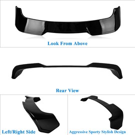 Rolling Gears Rear Spoiler Compatible with 2023-2025 Honda CR-V Roof Spoiler, Gloss Black Rear Window Spoiler Exterior Body Kit