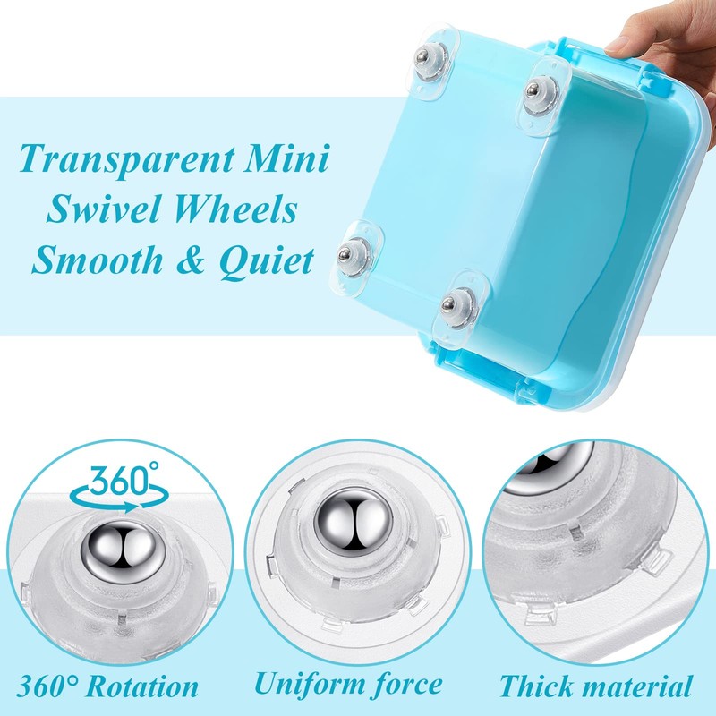 Honoson 8 Pcs Self Adhesive Caster Wheels Appliance Rollers Appliance