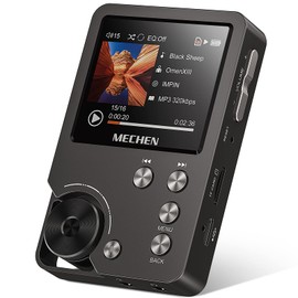 MECHEN HIFI MP3 Player, High Resolution Music Player, HiFi Lossless Audio Player, Alloy, 64 GB Micro SD Card Included, Expandable Up to 256 GB, Easy Operation, Energy Saving, Strap Hole, Includes Strap Hole, MP3, WMA, WAV, PCM, APE, FLAC, AAC, OGG, DSF, 
