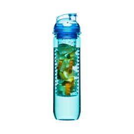Sagaform Bottle with Fruit Piston, Blue
