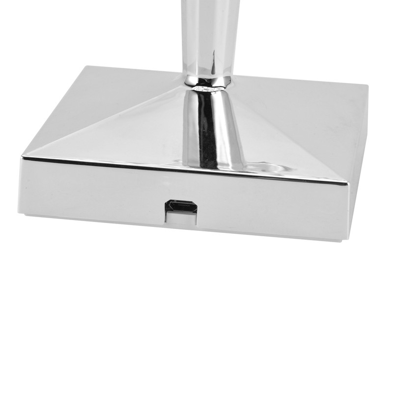 LED Crystal Table Lamp Transparent Prism Dimmable Desk Lamp USB