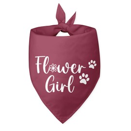 Flower Girl Dog Bandanas Girl Floral Bandana Dog Wedding Puppy Bandana Red Dog Bandana Engagement Gift Funny Dog Bandana Wedding Photo Prop Pet Scarf Accessories for Pet Dog Lovers Gifts