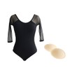 SweetPOP Breathable Training Leotard, Black
