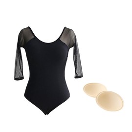 SweetPOP Breathable Training Leotard, Black