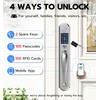 Anweller Keyless Entry Door Lock Deadbolt with Handle Set for