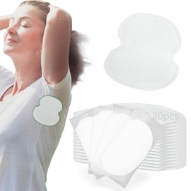 WIBOND Large Underarm Sweat Pads, 20 PCS Armpit Sweat Pads for Women and Men, Disposable Sweat Protection Underarm Pads, Unscented Comfortable, Invisible No Sweat Armpit Protection