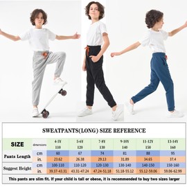 SOIBEEN Boys Sweatpants Boys Joggers with Pocket and Drawstring Athletic Workout Trousers 3-Pack Pants Kids Clothes Size 5-6 Years