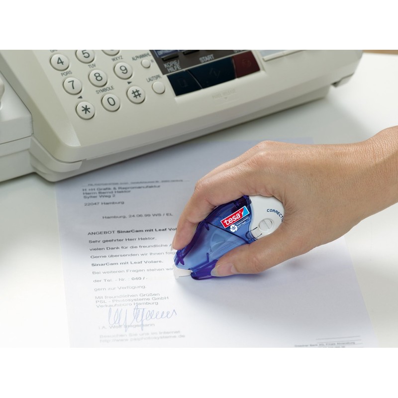 tesa 59880 Correction Roller, Recycled Packaging, 8.4mm x 14m (Pack