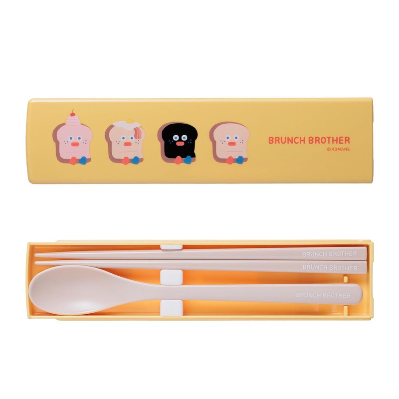Branch Brother Marks Toast Chopsticks & Spoon Case Set BRM-CST03-A