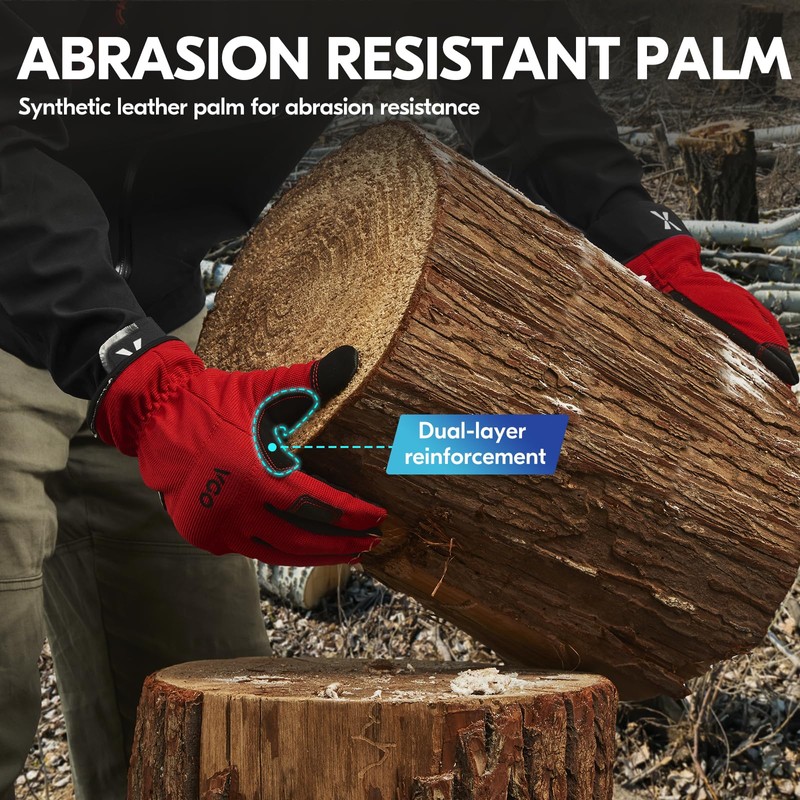 Vgo... Waterproof Touchscreen, Warm Safety Working Gloves in Cold Weather
