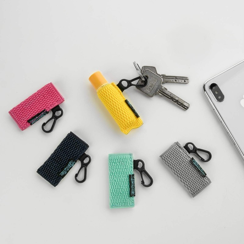Beautyflier Cute Elastic Lip Balm Holder Keychain, Lipstick Sleeve Lip