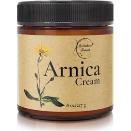 Brookethorne Naturals Arnica Cream | Arnica Montana Massage Lotion | Enriched with Shea Butter, Aloe Vera & Essential Oils | Paraben Free, Made in USA | Large 8oz Jar