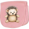 inktastic Vintage Knitted Plush Hedgehog Baby Burp Cloth Pink 464bb