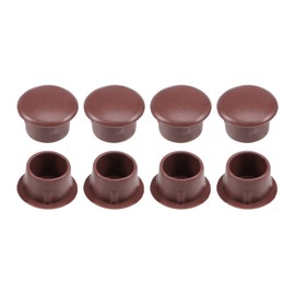 DTGN 10mm x 12.5mm x 8mm(Dia. x Cap Dia. x H) Screw Hole Plugs - 30Pack - Good for Furniture Cupboard Wardrobe - Plastic Fastener Hole Caps - Brown