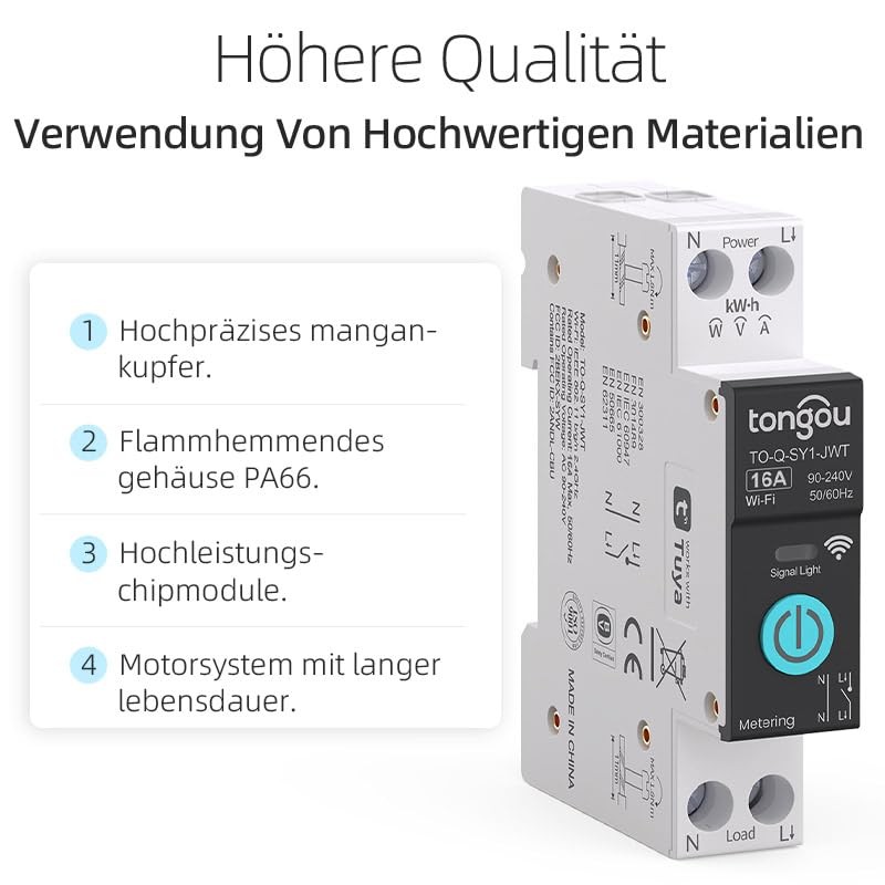 Smart Life WiFi 1P DIN Rail for Smart Home Wireless