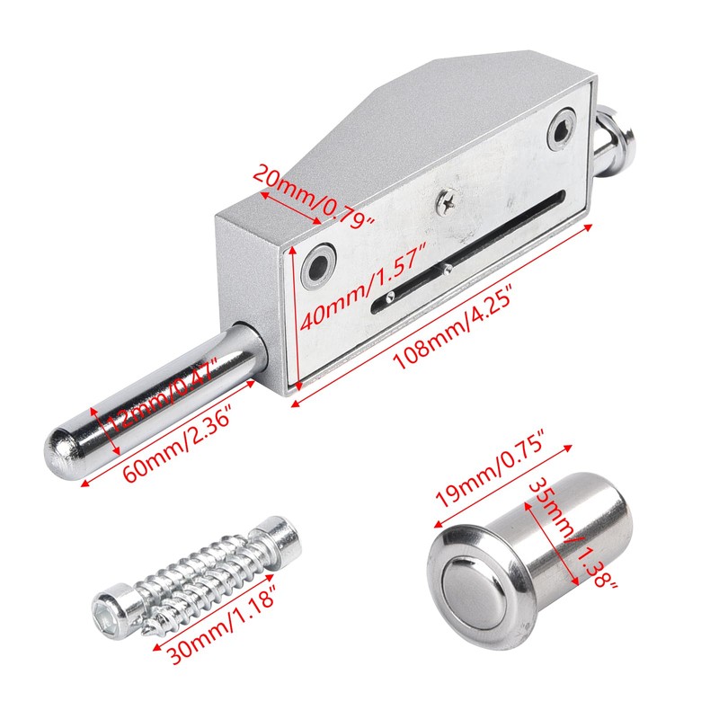 Multi-Purpose Door Bolt, Garage Door Lock, Gate Bolt Lock, Shed