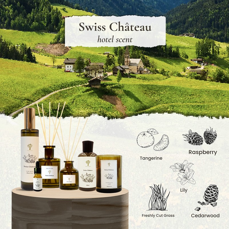 PRISTINE Swiss Château/Inspired by Hilton Hotel Reed Diffuser Refill with