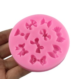 1 Pcs Bow Silicone Molds，Cute Candy Silicones Baking Mold 9-Cavity Chocolate Molds Silicone for Baking Cupcake Toppers, Candy, Cookie, Mousse