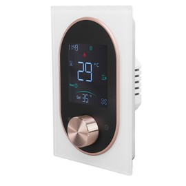 Smart Color Thermostat for Electric Heater LCD Programmable Touchscreen Control for Home Hotel Office with APP, ABS Aluminum Alloy Material (#3)