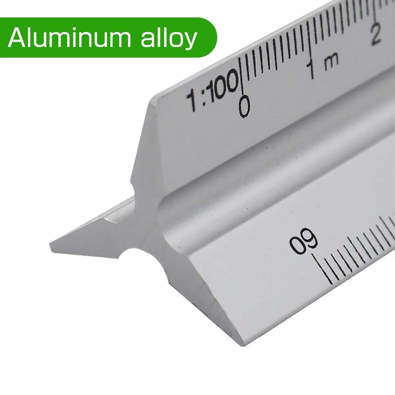 Tuloka Triangular Scale Scale 12 Scale Ruler for Architectural Drawing