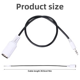 BTFO 2pcs Type-A MIDI to 3.5mm Adapter, 14" Breakout Cable MIDI Female to TRS 3.5mm Male Audio Converter Accessories for Keyboards Synths & DAWs