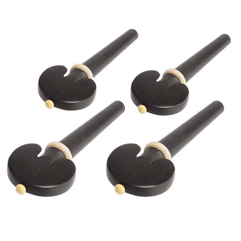 4Pcs Cello Tuning Pegs Smooth Fine Adjustment Ebony Wood Orchestral