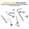 700 Pcs M4 Flat Head Hex Socket Head Cap Screws