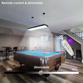 LED Billiard & Pool Table Light Hanging Light Over Pool Table for for 7'-8' Billiard Table,50W, Remote Control, Dimmable, Color Temperature Adjustable