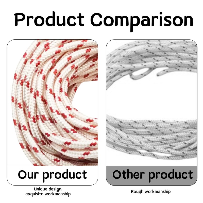 10 Meters Starter Rope Lawnmower, Replacement Starter Rope, Pulley Lawn