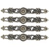 4 Sets Bronze Round Handles Cabinet Single Hole Pulls Furniture