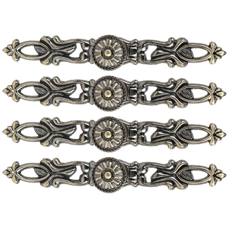 4 Sets Bronze Round Handles Cabinet Single Hole Pulls Furniture