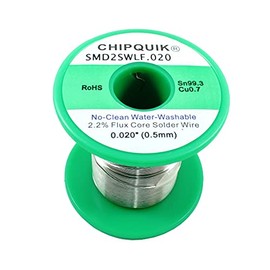 Chip Quik SMD2SWLF.020 8OZ LF Solder Wire 99.3/0.7 Tin/Copper No-Clean Water-Washable .020 1/2lb