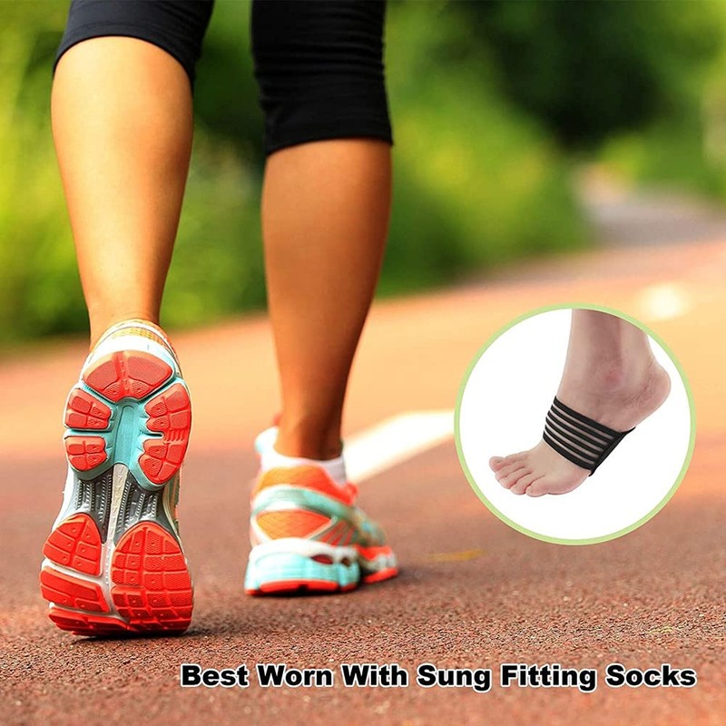 Voarge 2 Pairs Extra Thick Cushioned Compression Arch Support with