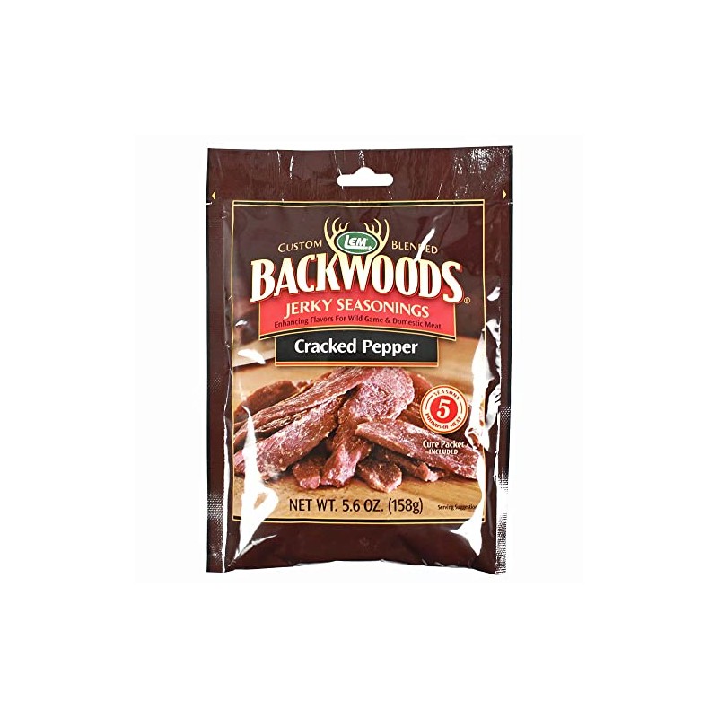 LEM Backwoods Cracked Pepper Jerky Seasoning, 5.6 oz.
