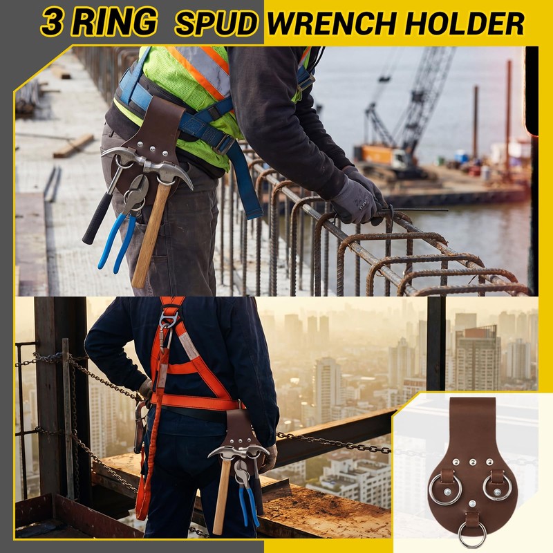 Beeveer 1 Pcs 3 Ring Spud Wrench Holder Sleever Bar