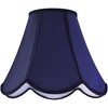 GO&SO Navy Blue Lamp Shade Scalloped Lampshade,Petal Edge Braid Bell