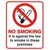 No Smoking Sign Sticker - It is illegal to smoke