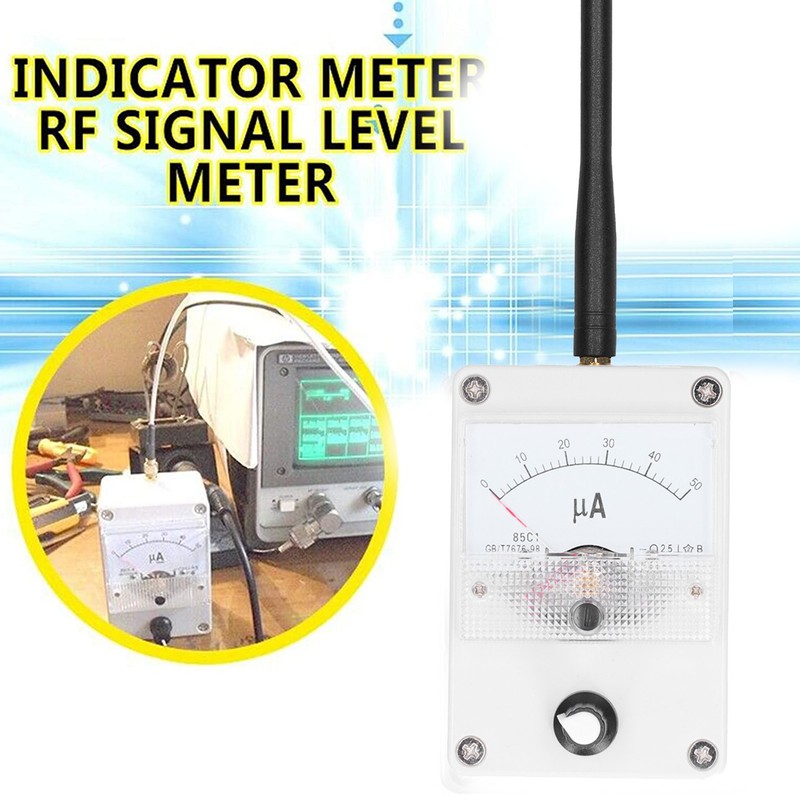 RF Signal Level Meter 100K‑1000MHz Field Strength Indicator for Radio