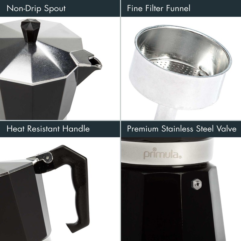 Primula Classic Stovetop Espresso and Coffee Maker, Moka Pot for