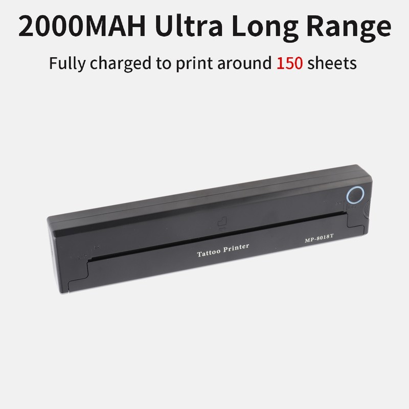 Tattoo Printer Machine Mini 2000mAh Wireless Thermal Tattoo Stencil Printer