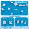 PH PandaHall 925 Sterling Silver Rhinestone Links 16pcs 3 Sizes