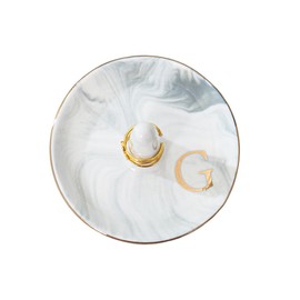 oskas - Soporte para platos personalizable, regalo de boda, despedida de soltera, bandeja decorativa para joyas, 4 pulgadas, cerámica G
